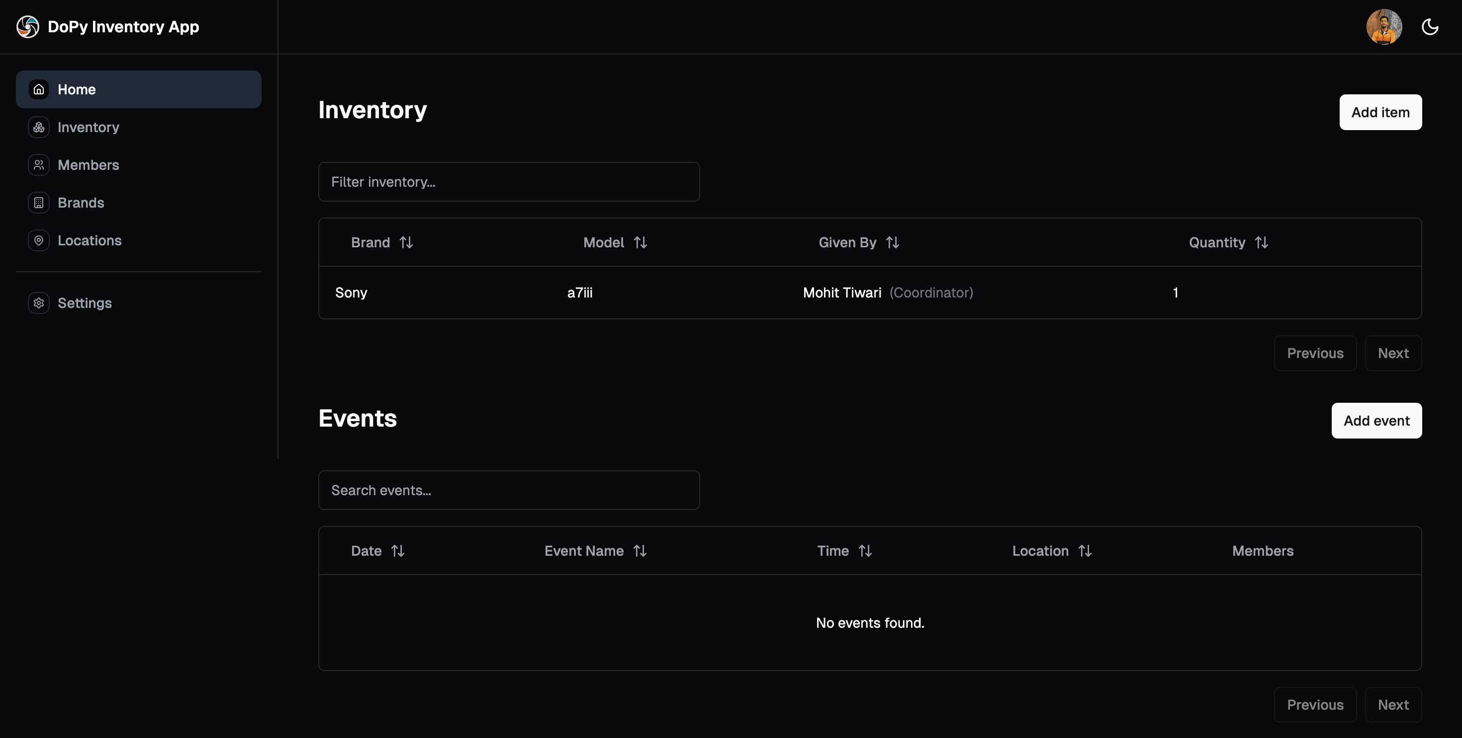 Nextjs Starter Kit Dark Mode Dashboard Preview